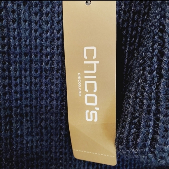 Chico's navy blue Johanna open front Johanna vest size 1 (s) NWT - Picture 4 of 6